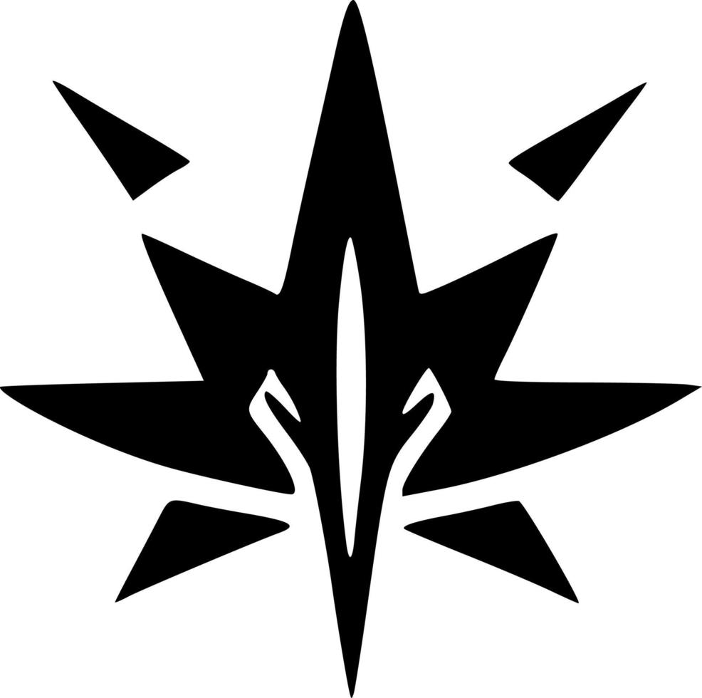 black and white of wolf icon vector