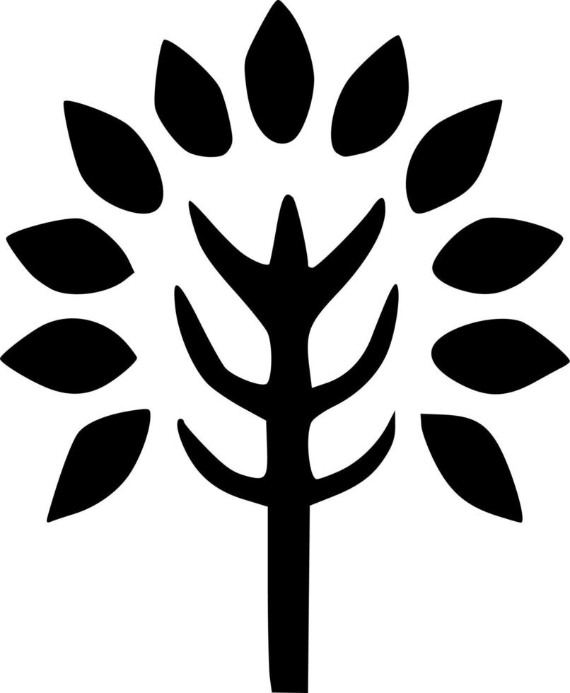 black and white of leaf icon vector