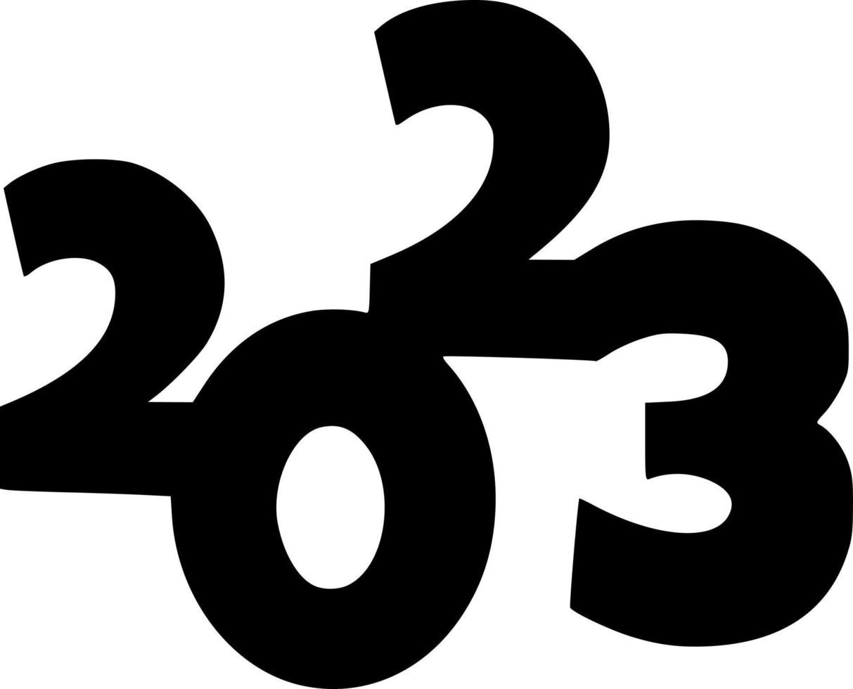 2023 number icon vector