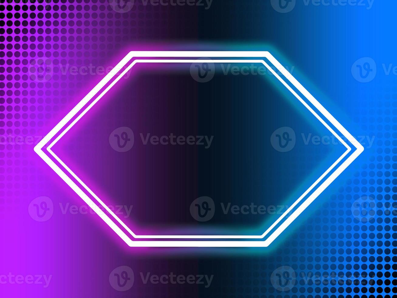 Neon Background with Frame Illustration photo