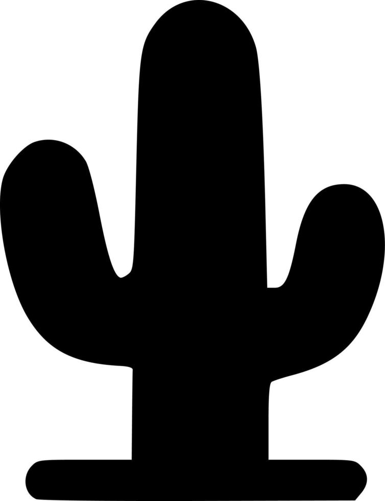 black and white of cactus icon vector
