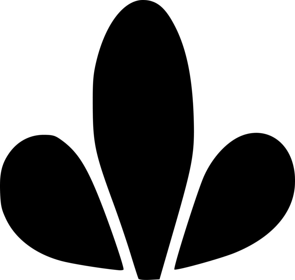 black and white of leaf icon vector