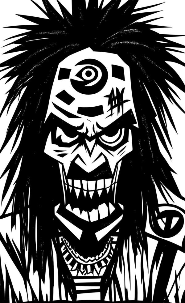 vector illustration of zombie monster