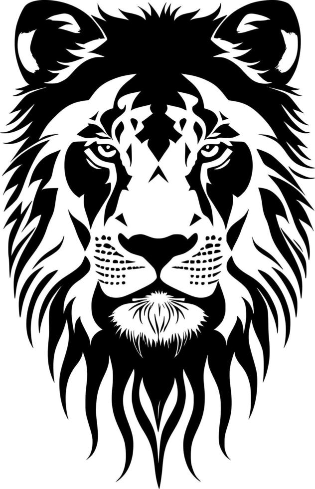 vector illustration of lion face