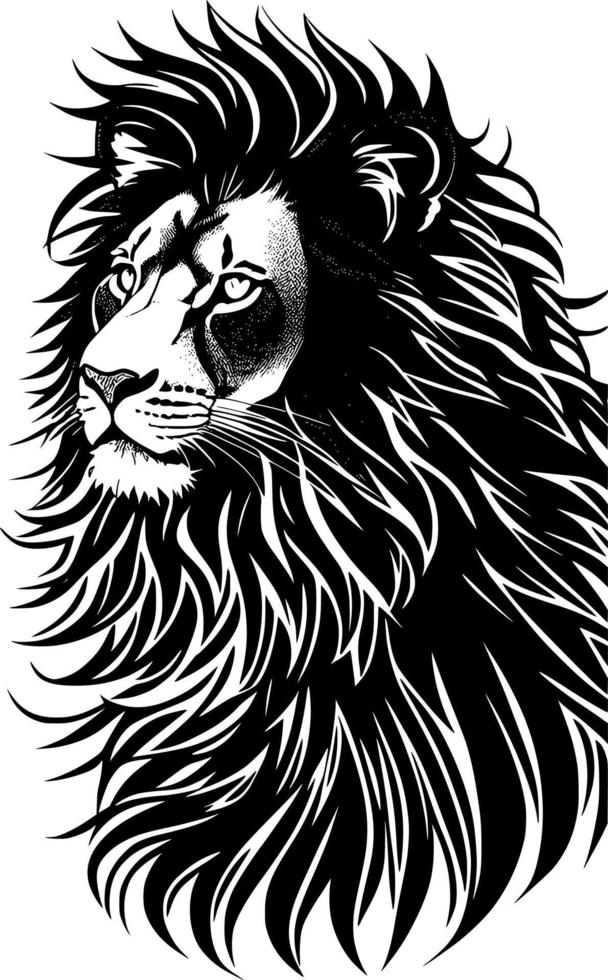 vector illustration of lion face