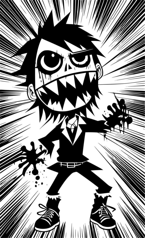 vector illustration of zombie monster