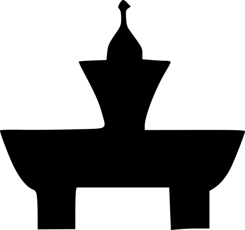 black and white of table icon vector