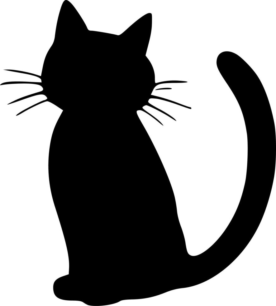 black cat icon vector