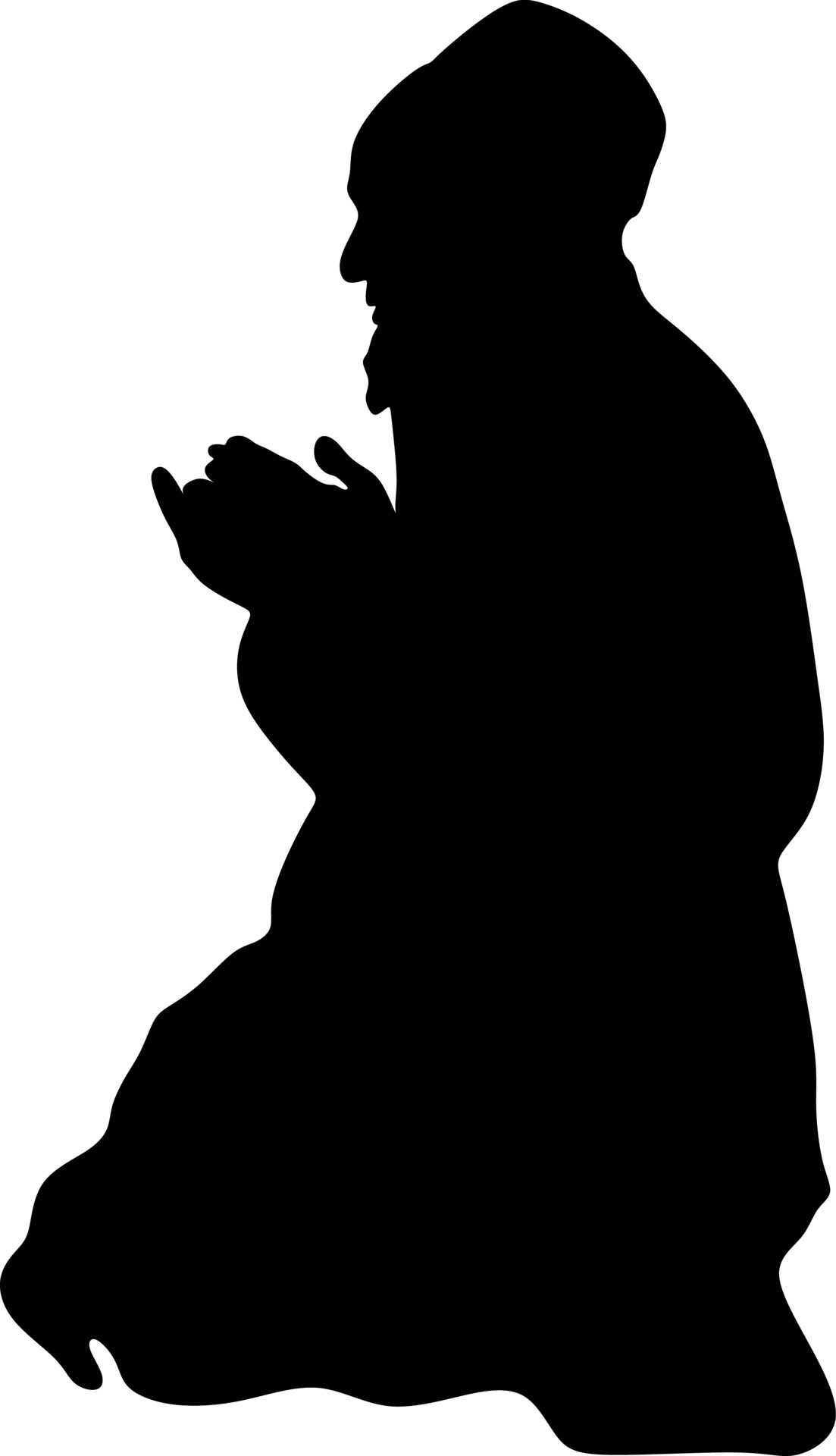 arabic man praying silhouette,black white background,vector ...