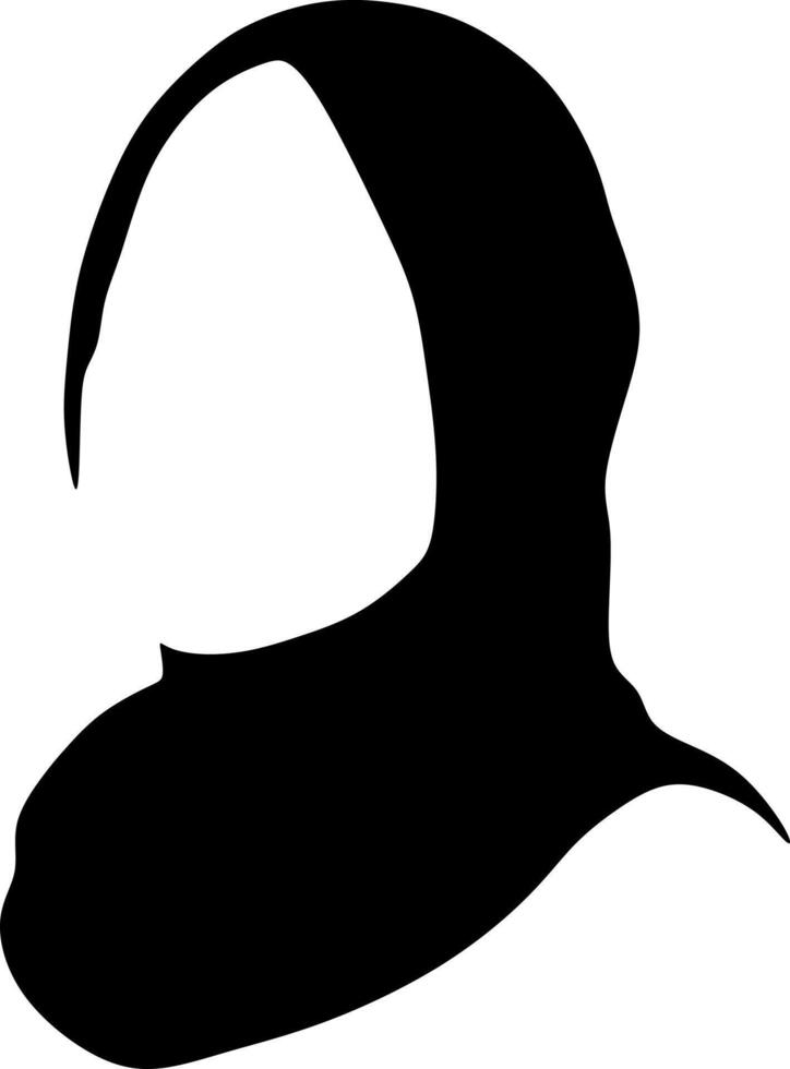 vector silueta imagen de musulmán mujer con hiyab, árabe mujer. para logo modelo icono hijab Tienda musulmán Tienda etc. gráfico ilustración