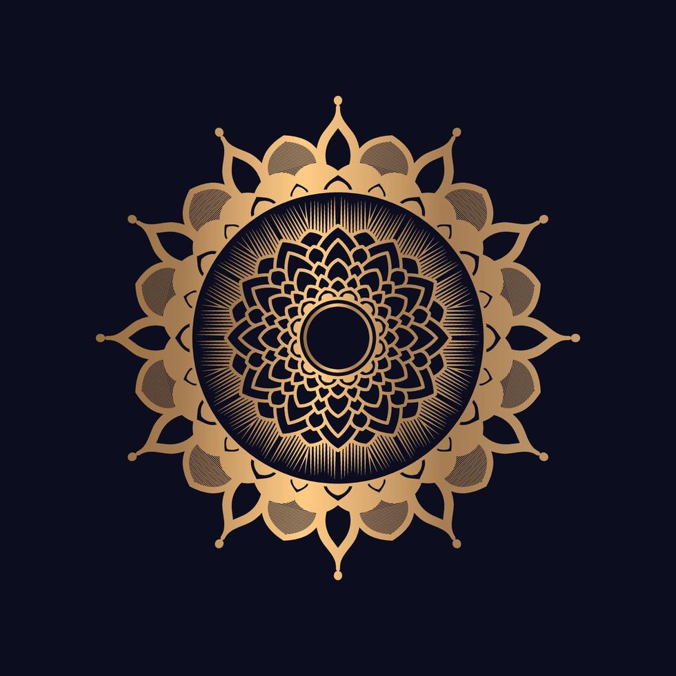 Luxury mandala background with golden pattern Arabic Islamic east style vector