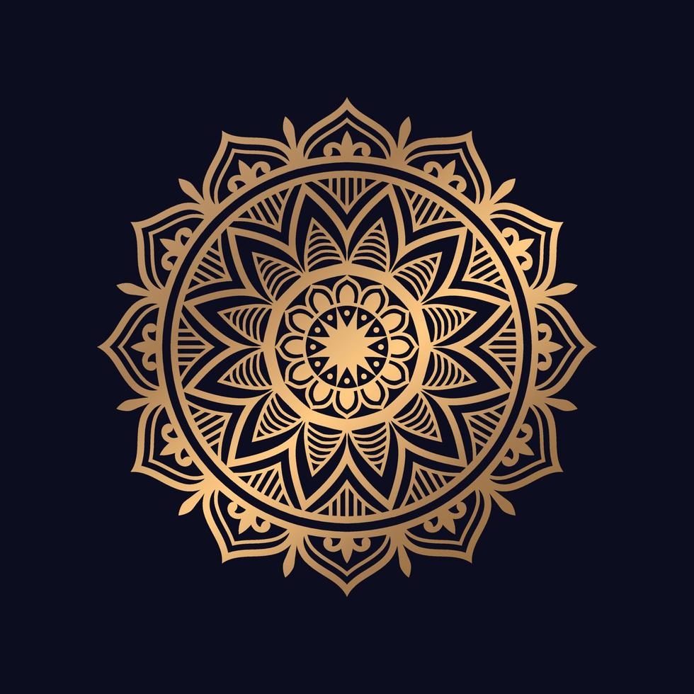 Luxury mandala background with golden pattern Islamic style vector