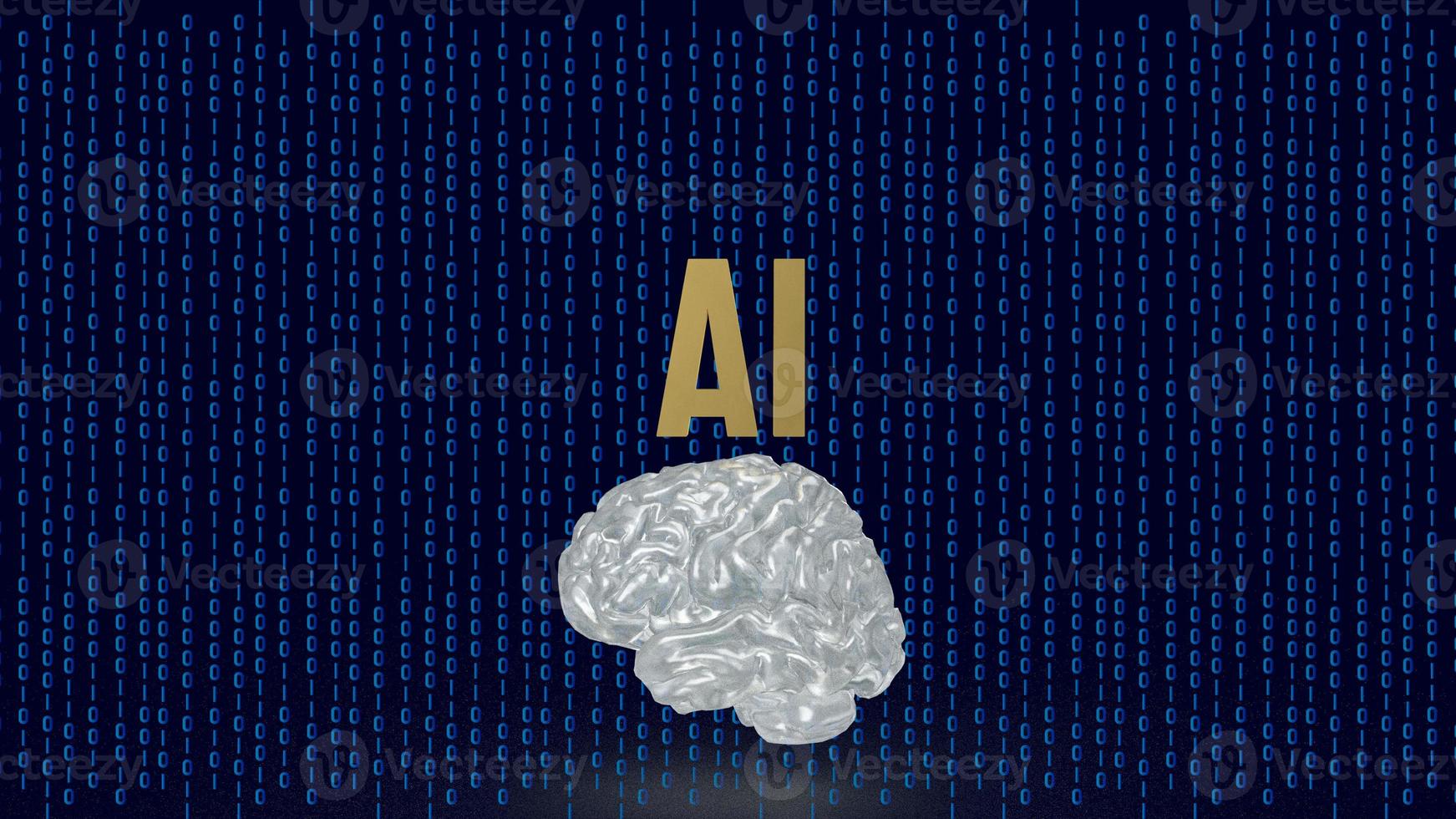 Brain AI for technology concept 3d rendering photo