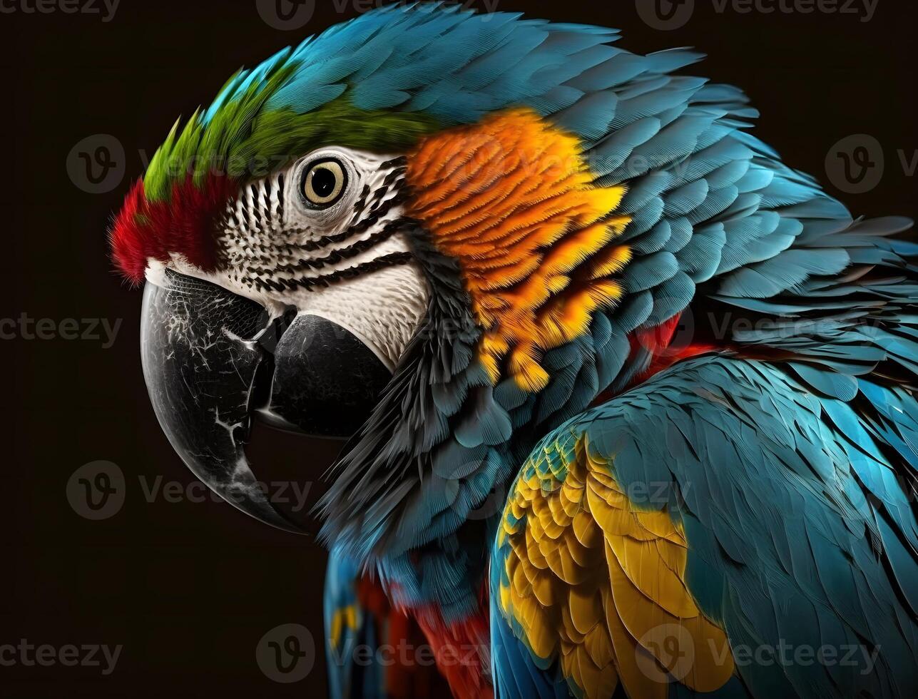 colorful macaw close up, photo