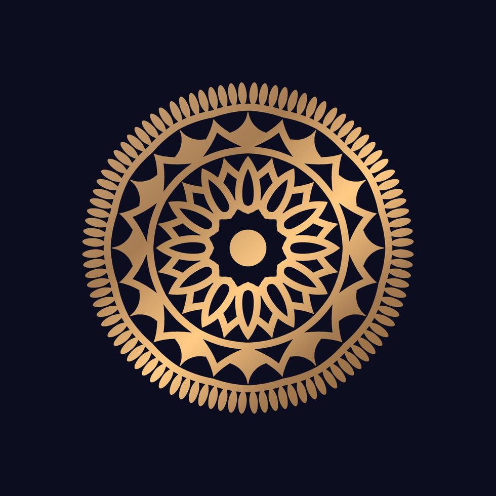 Luxury mandala with golden arabesque pattern vector