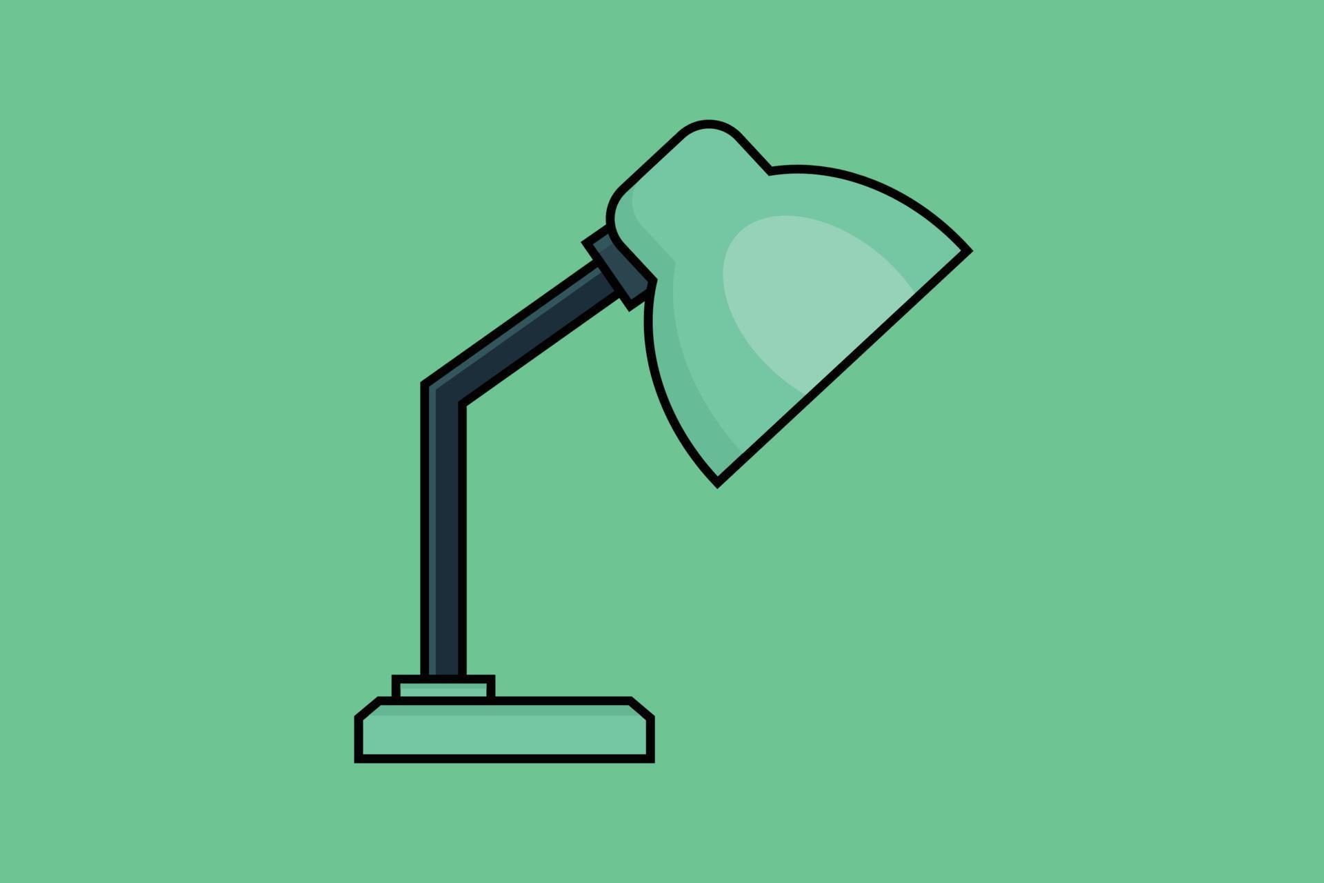 Study lamp hand drawing illustration 21773982 Vector Art at Vecteezy