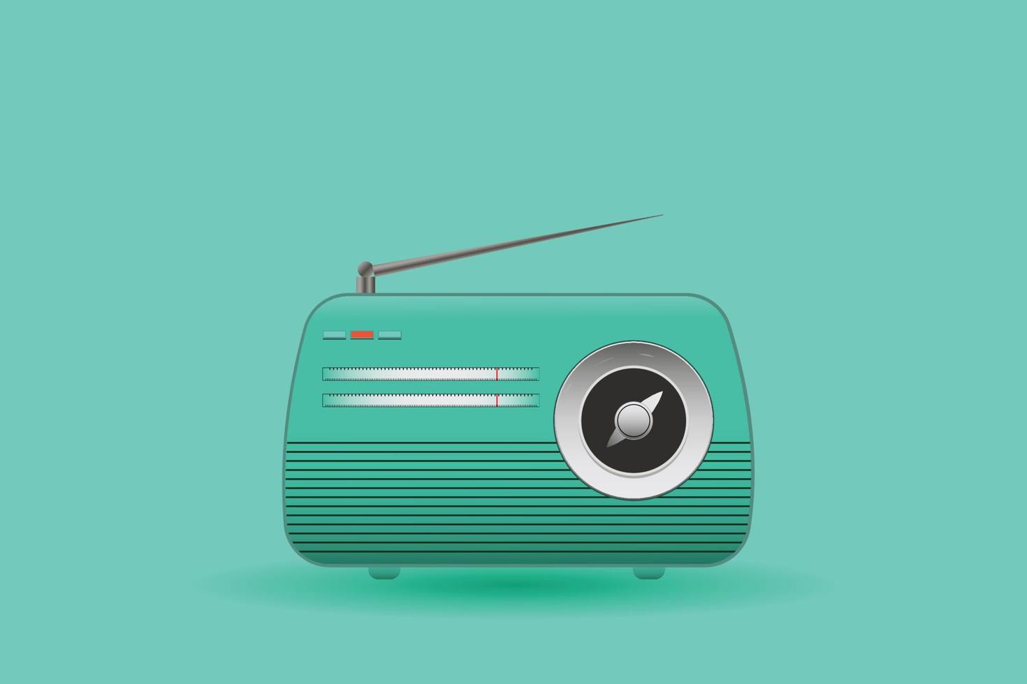 Vector radio icon vector illustration. vintage radio icon.