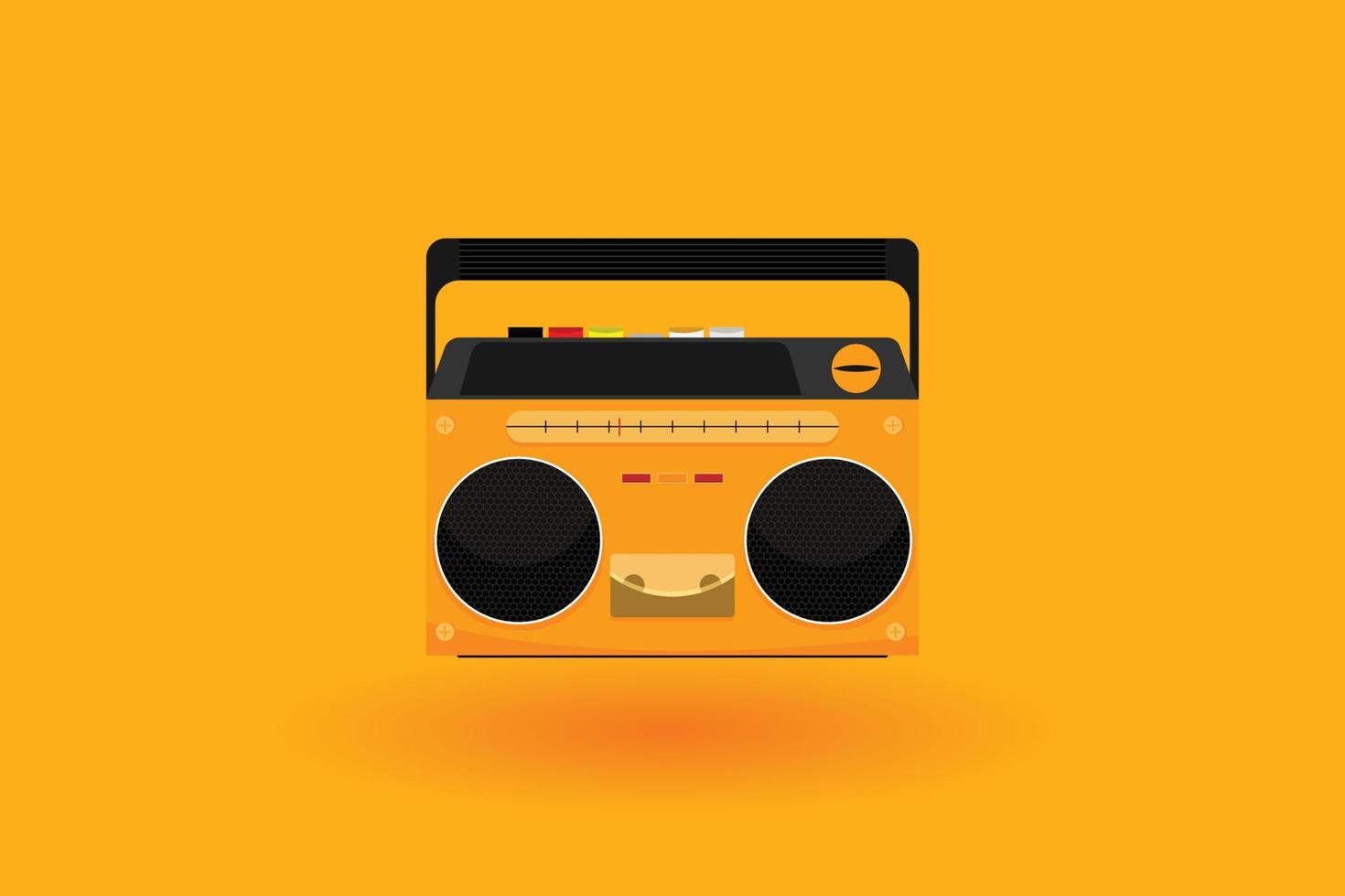 Vector radio icon vector illustration. vintage radio icon.