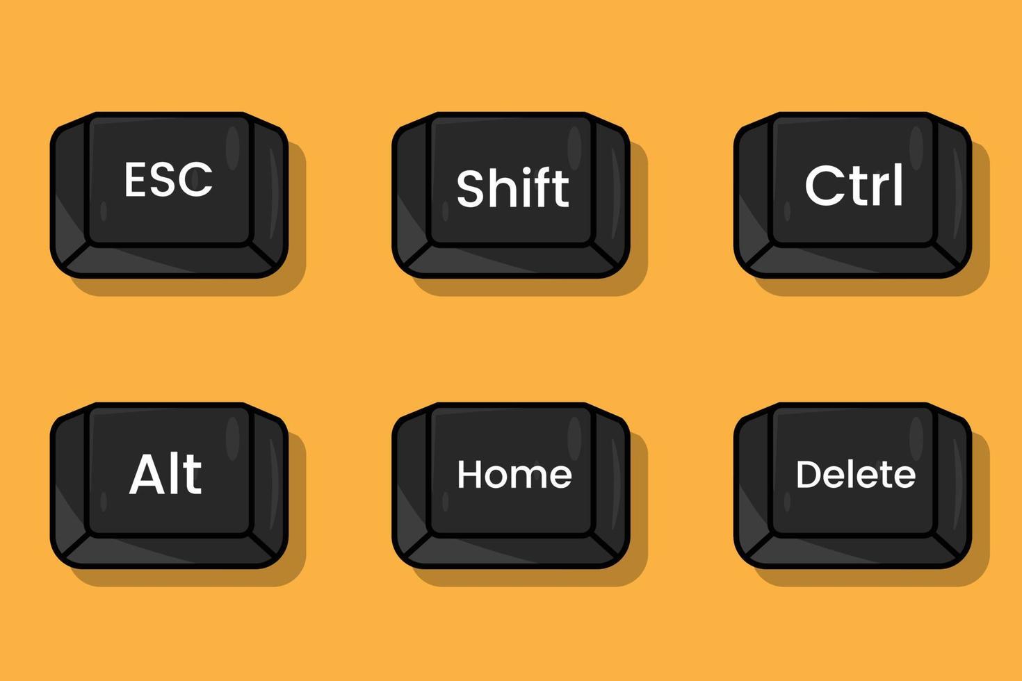 keyboard keys shortcuts. Computer icon Free Vector