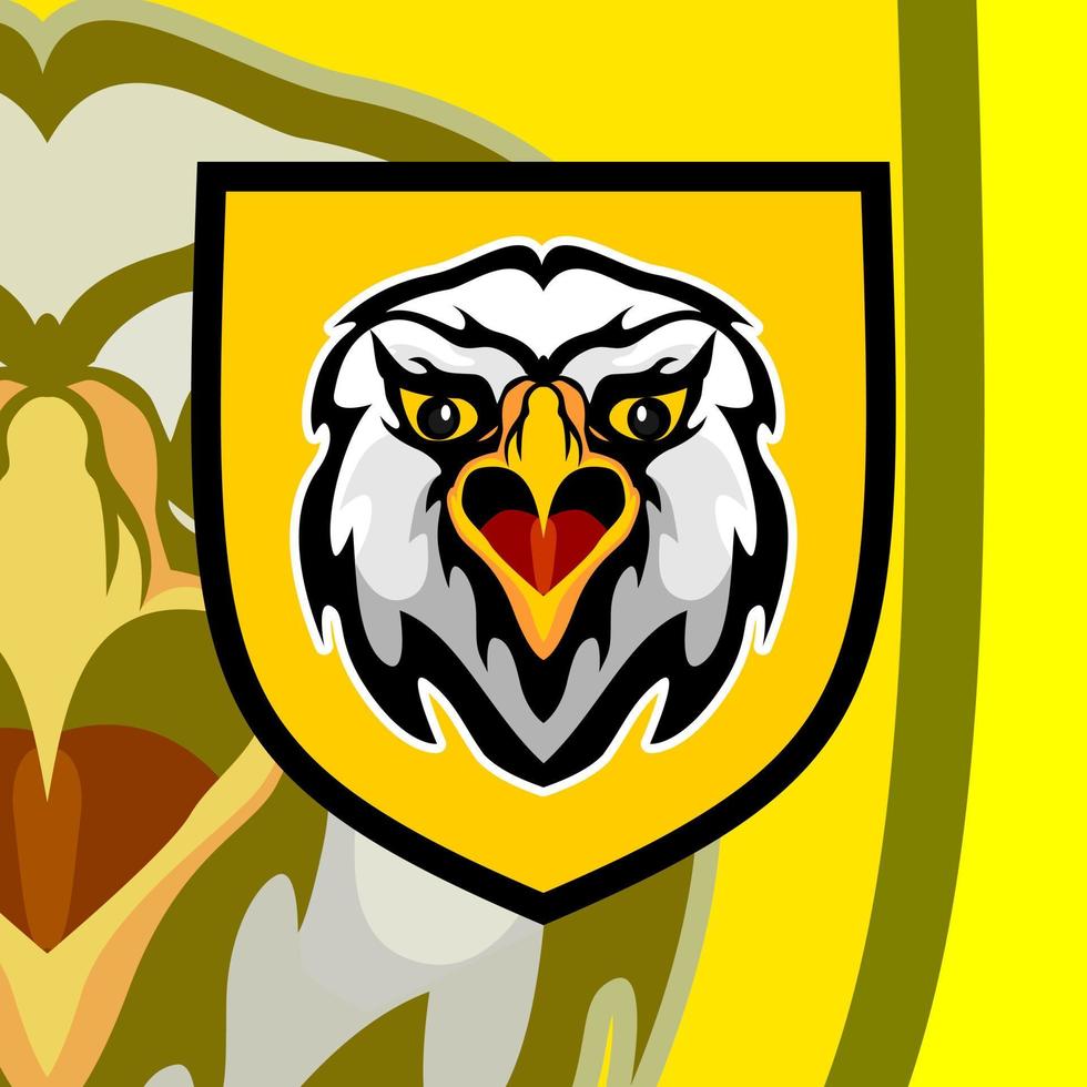 águila logo mascota vector