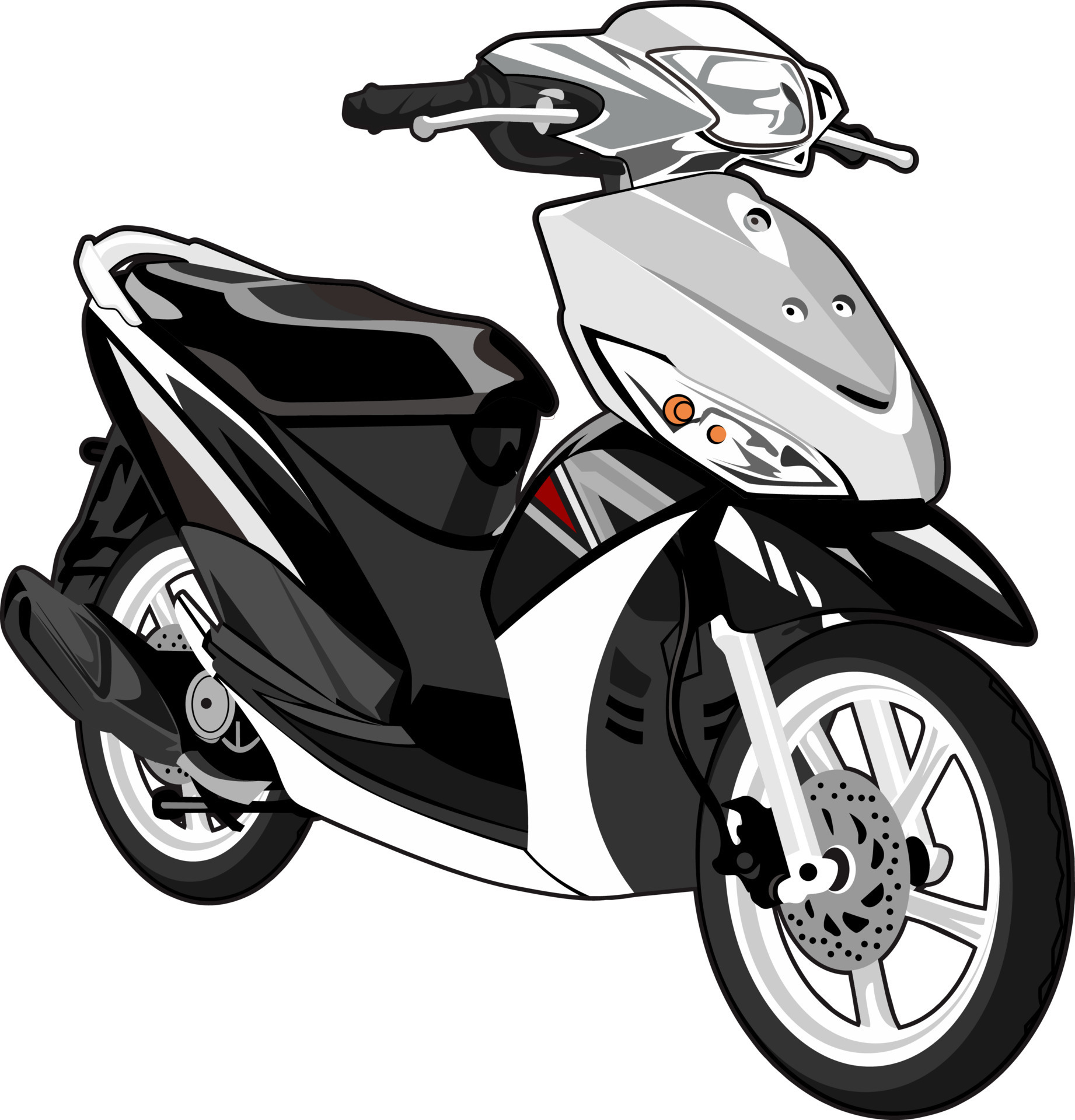 illustration vector graphic of automatic motorcycle 21774024 Vector Art