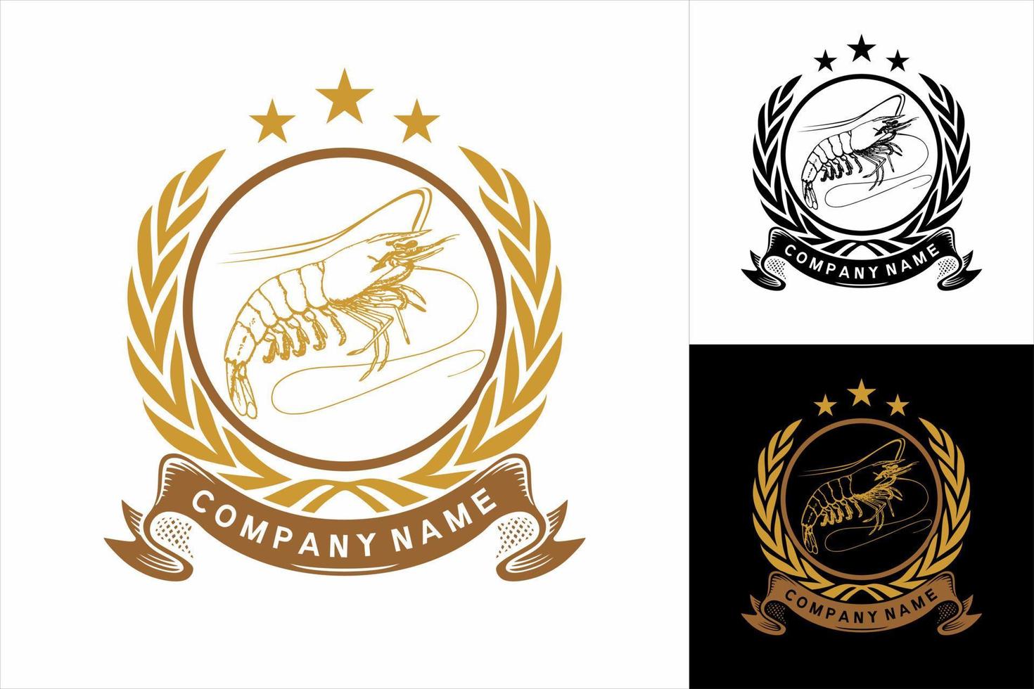 logo shrimp good for trademark logo and farm logo vector