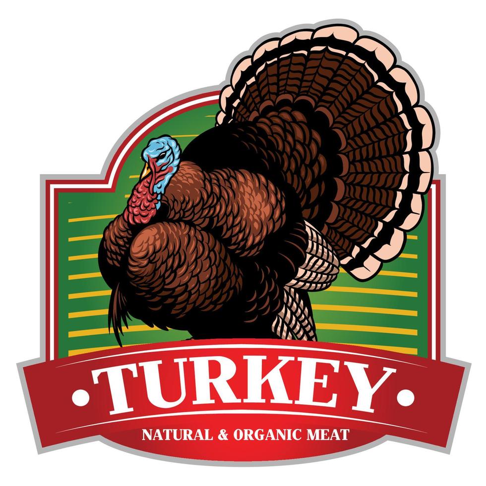 turkey badge design vector