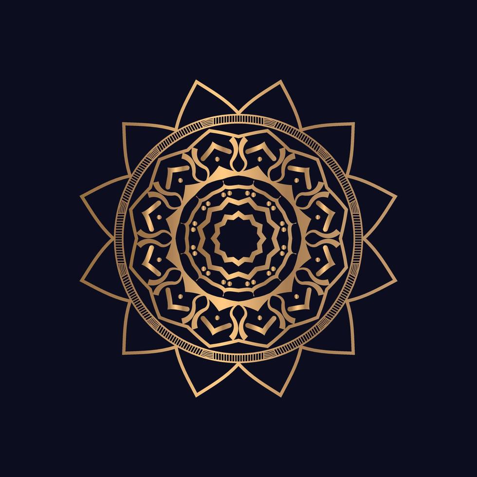 Decorative ornament in oriental Mandala art vector illustration
