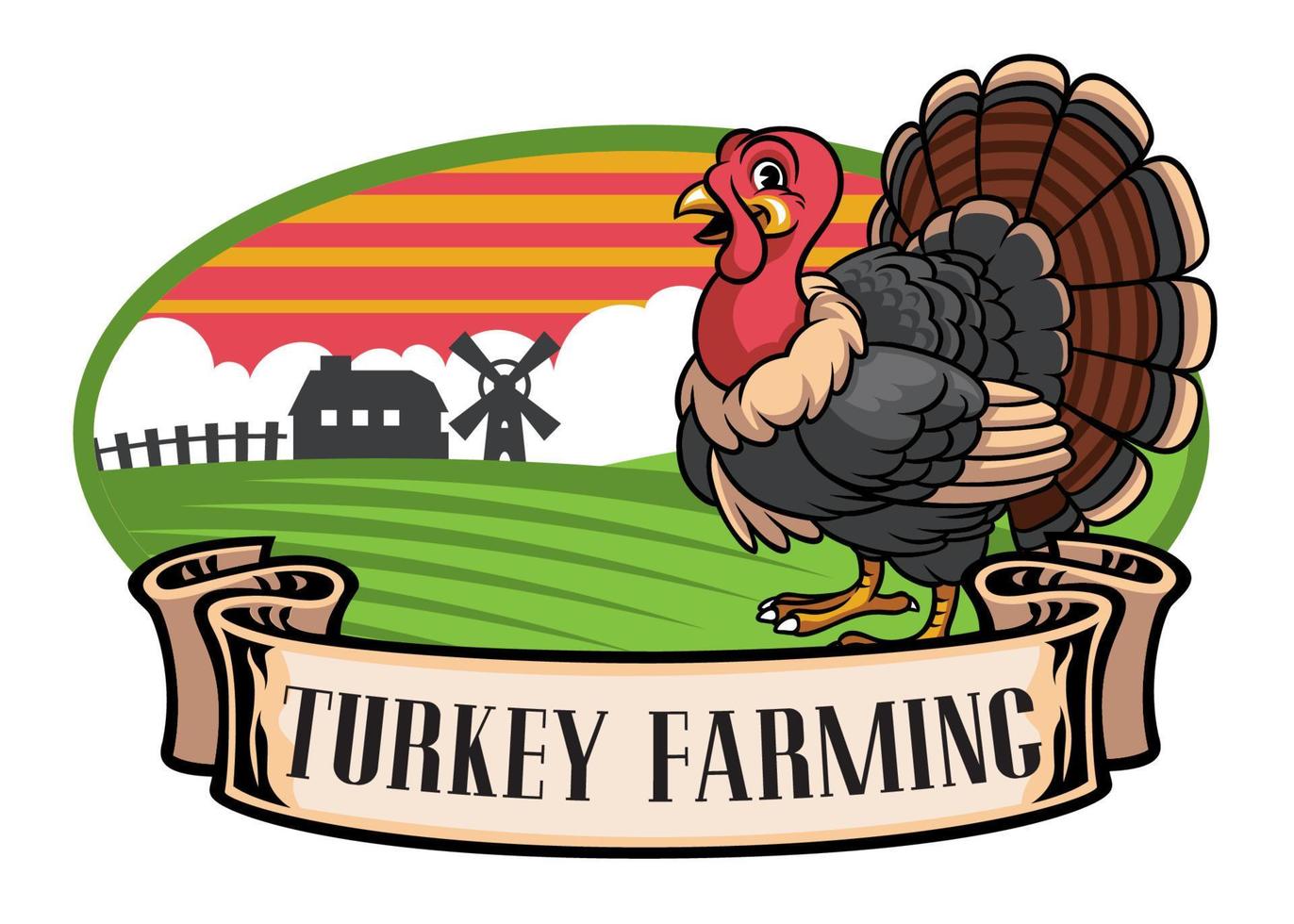 dibujos animados Turquía agricultura vector