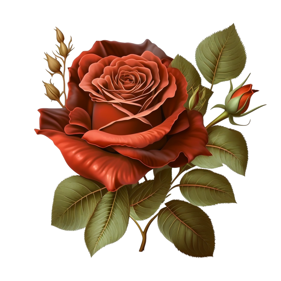 Natural Red Rose Flower png
