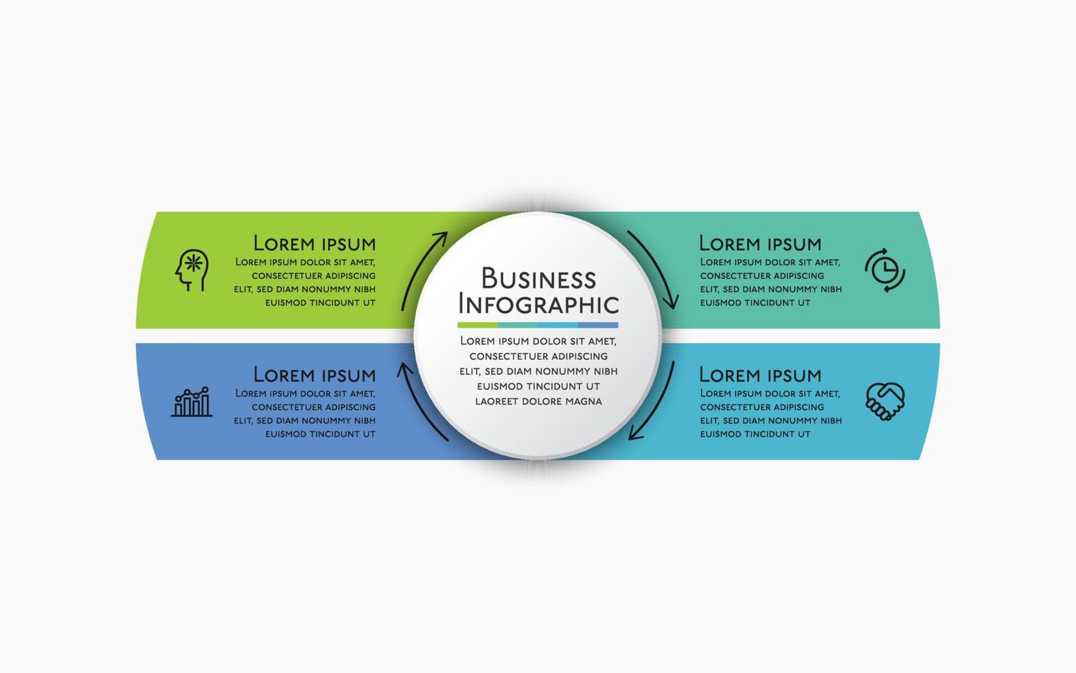 presentación plantilla de infografía empresarial vector