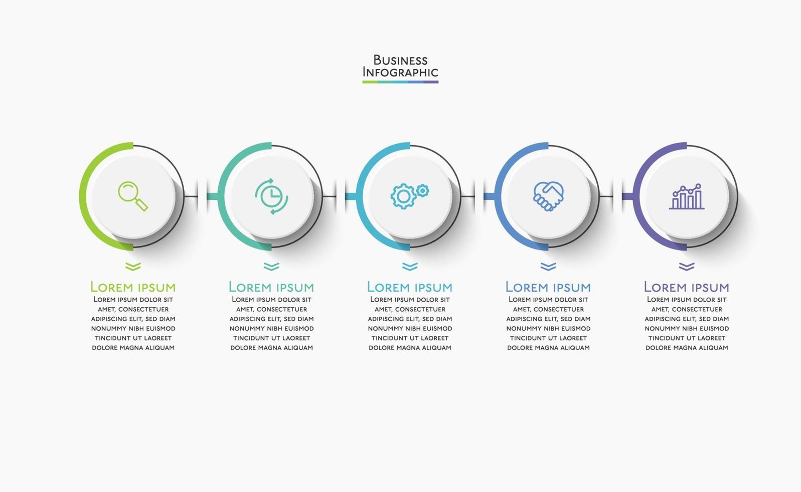 Presentation business infographic template vector