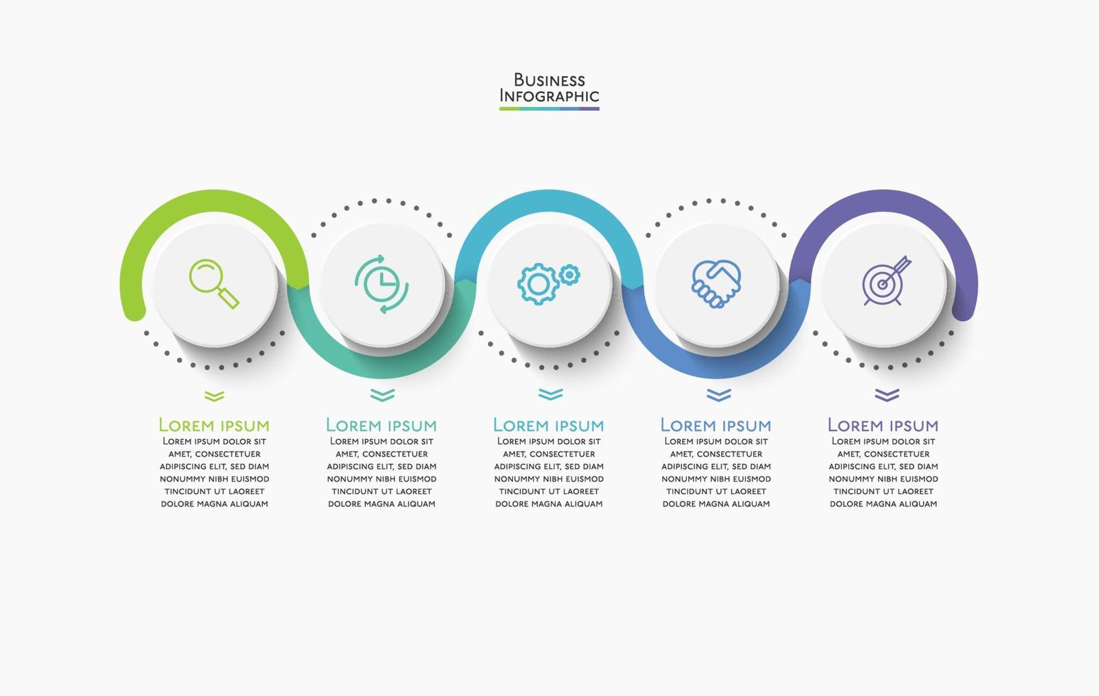 Presentation business infographic template vector