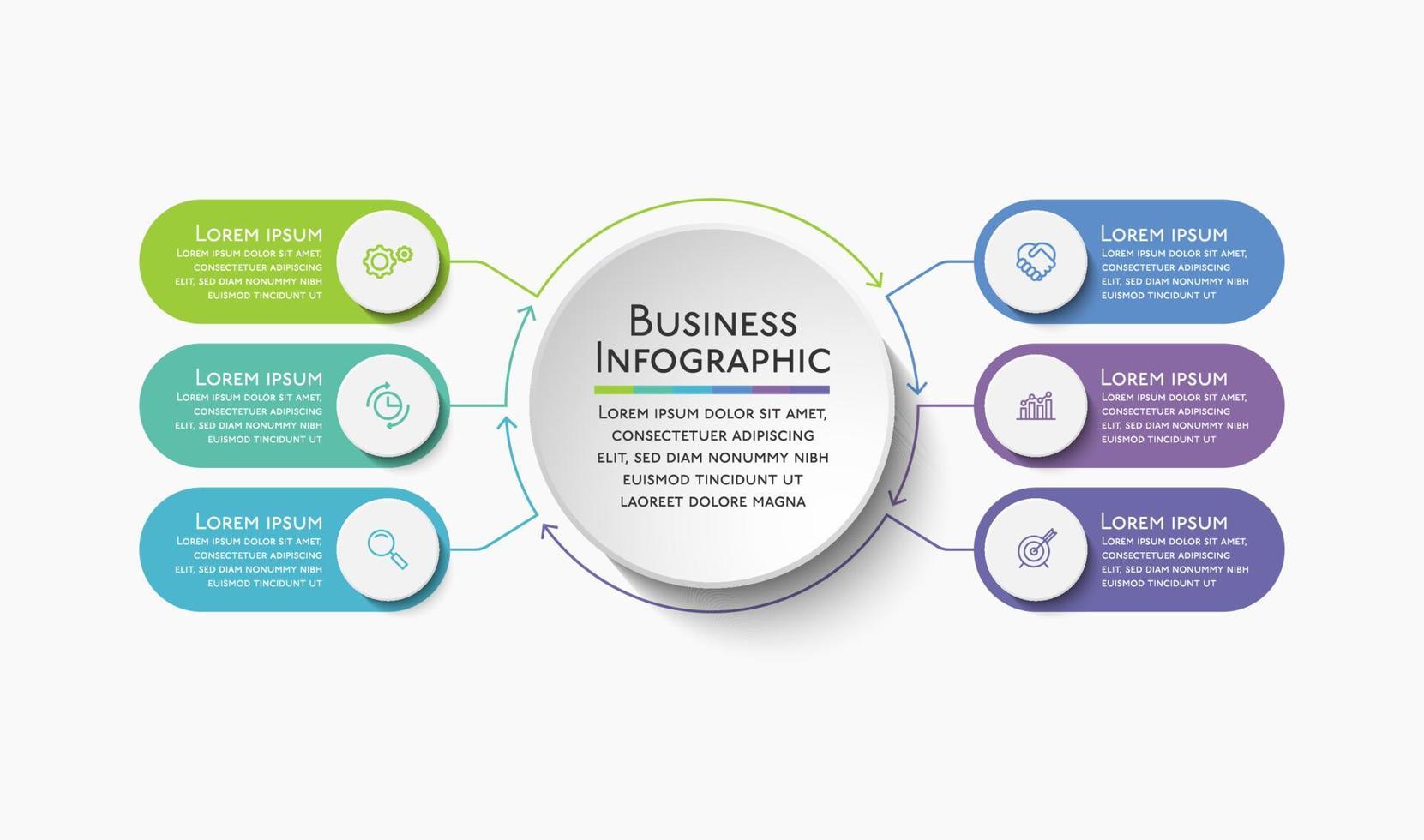 presentación plantilla de infografía empresarial vector