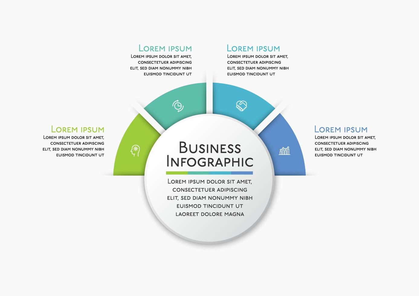 Presentation business infographic template vector