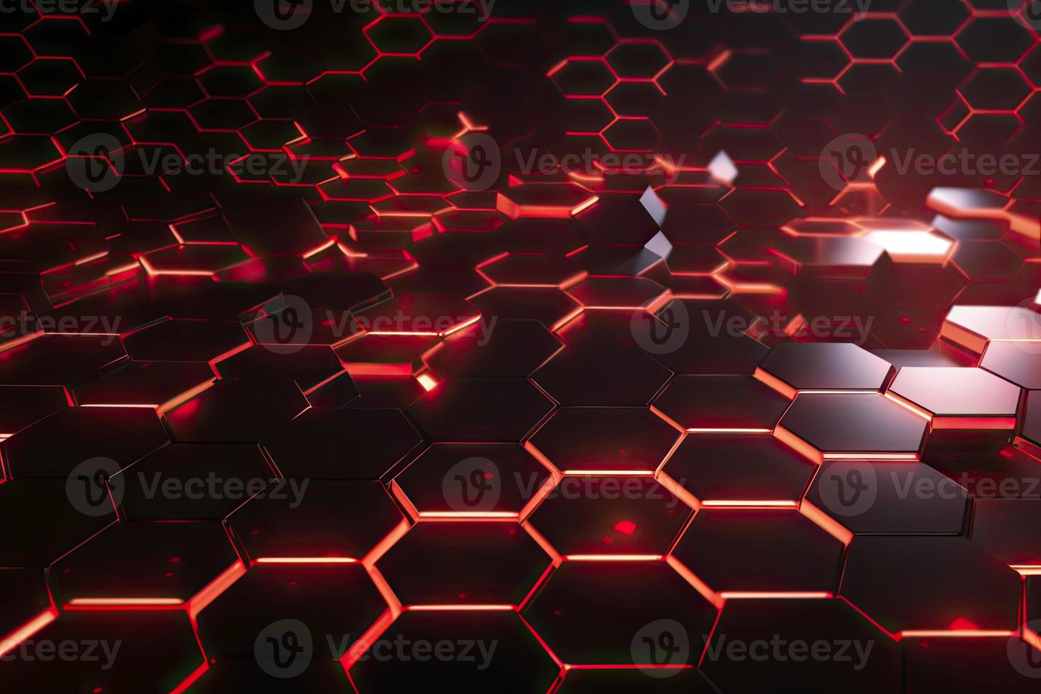 Abstract futuristic surface concept with hexagons. Trendy sci-fi technology background photo