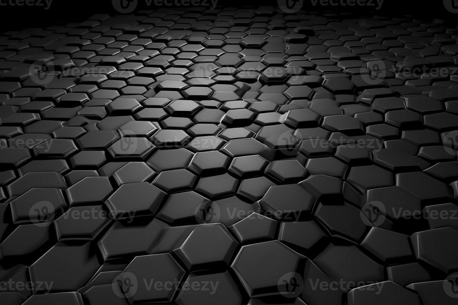 Abstract futuristic surface concept with hexagons. Trendy sci-fi technology background photo