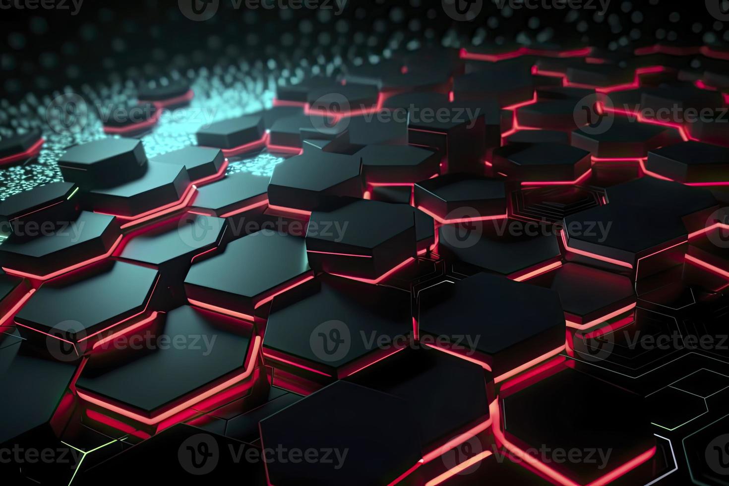Abstract futuristic surface concept with hexagons. Trendy sci-fi technology background photo