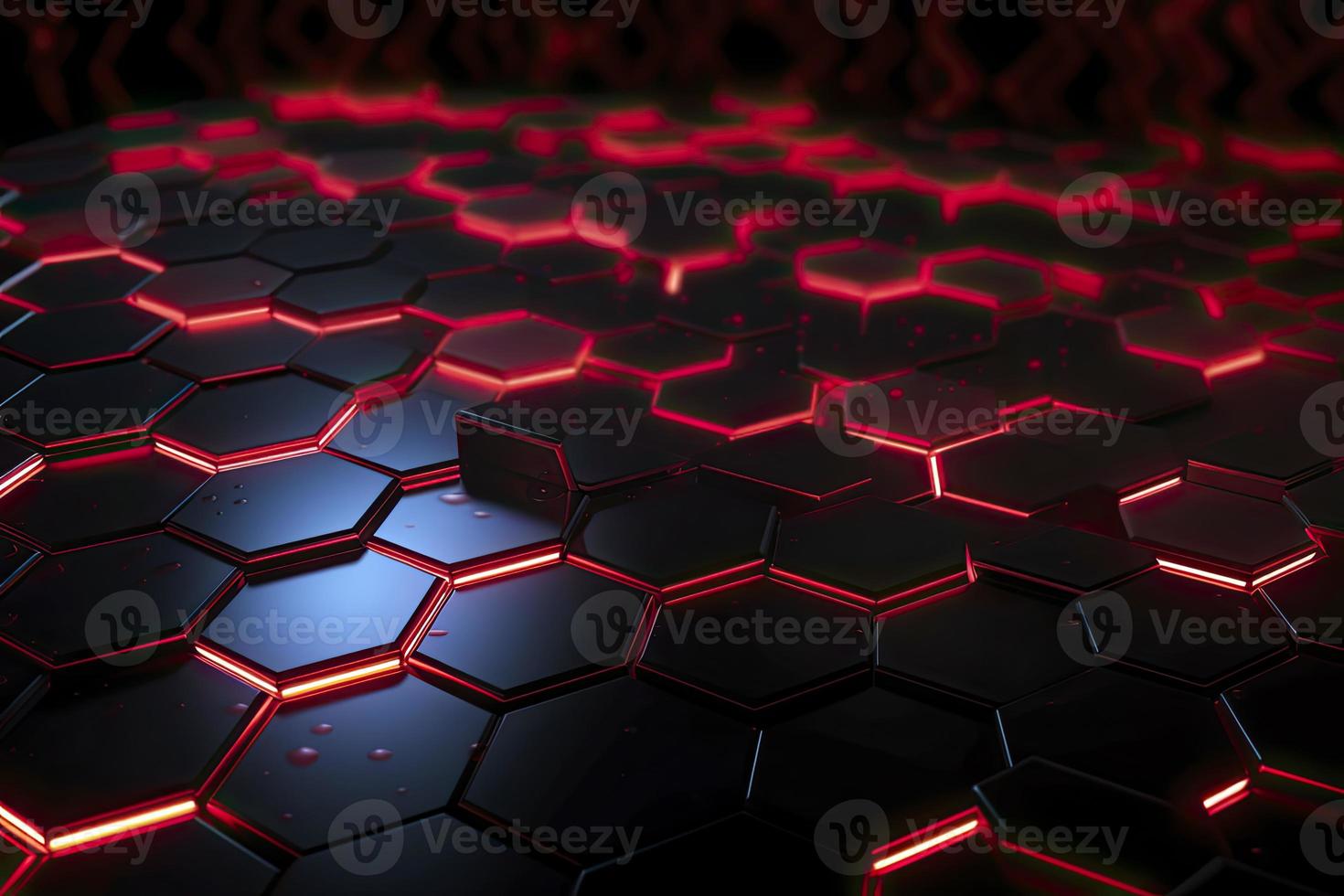 Abstract futuristic surface concept with hexagons. Trendy sci-fi technology background photo