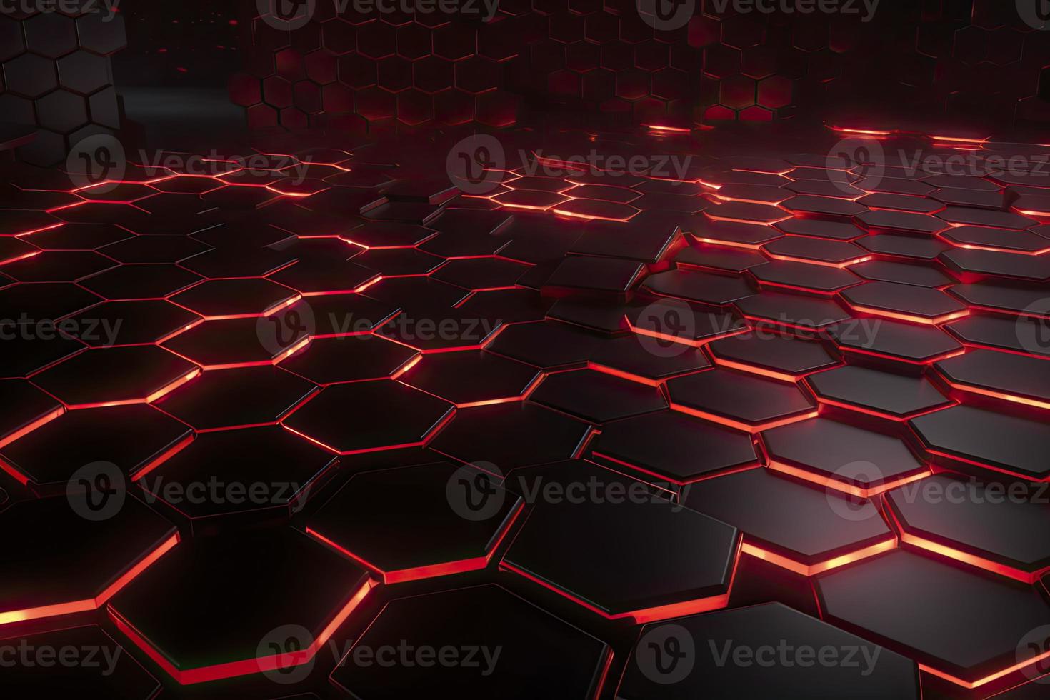 Abstract futuristic surface concept with hexagons. Trendy sci-fi technology background photo