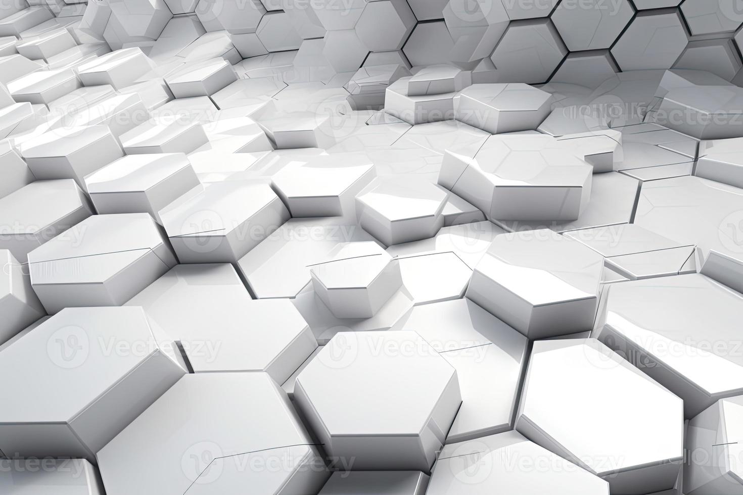Abstract futuristic surface concept with hexagons. Trendy sci-fi technology background photo