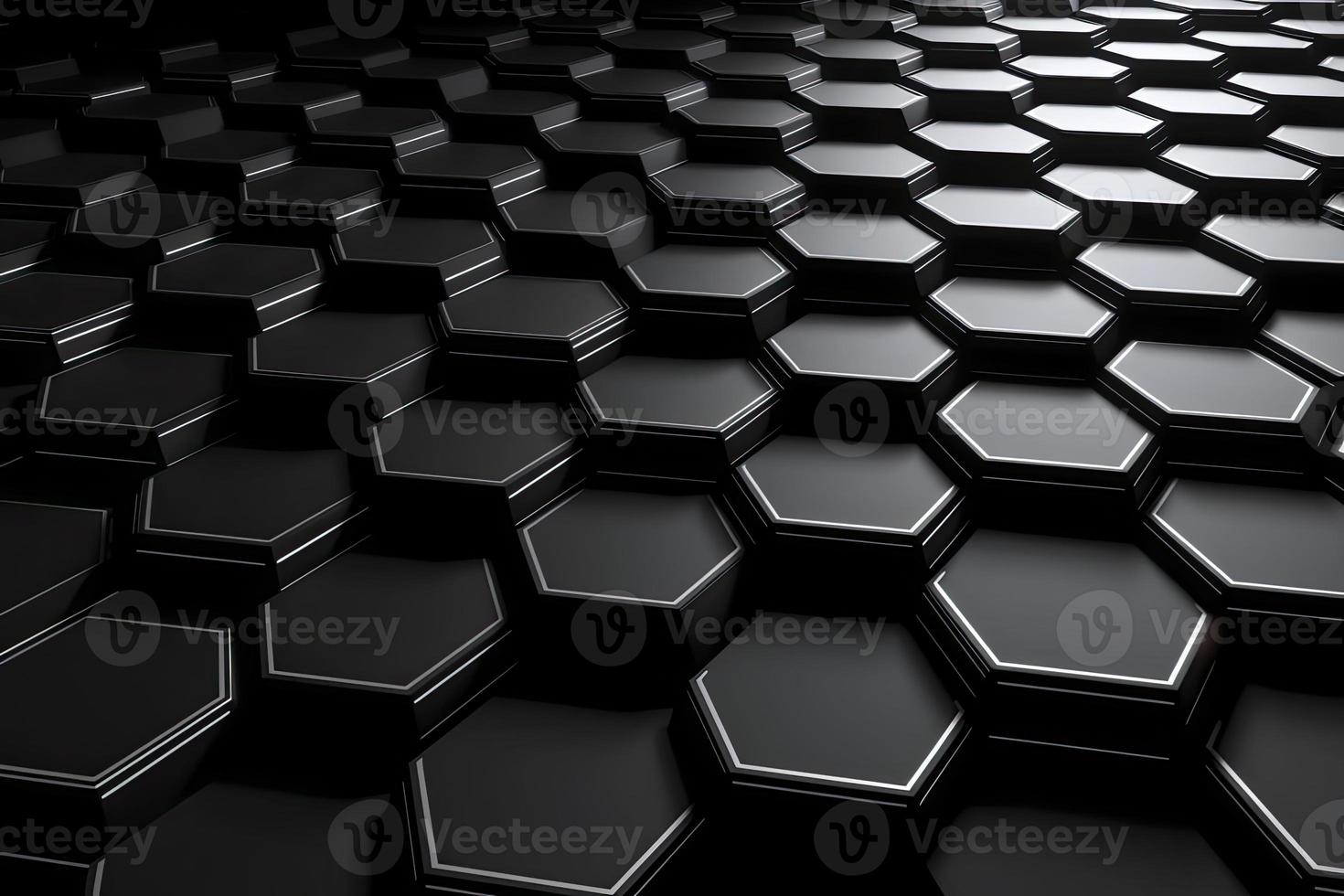 Abstract futuristic surface concept with hexagons. Trendy sci-fi technology background photo