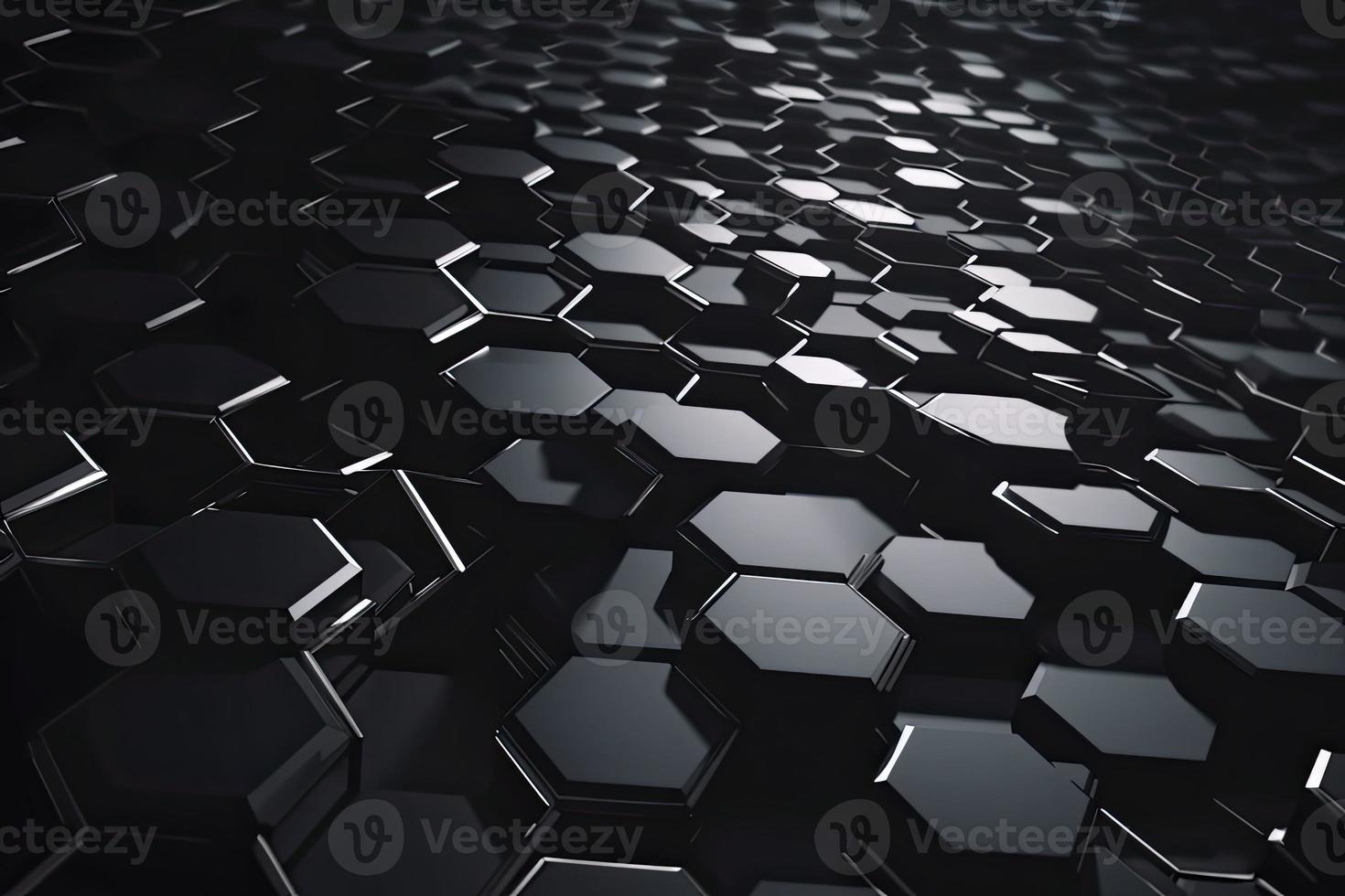 Abstract futuristic surface concept with hexagons. Trendy sci-fi technology background photo