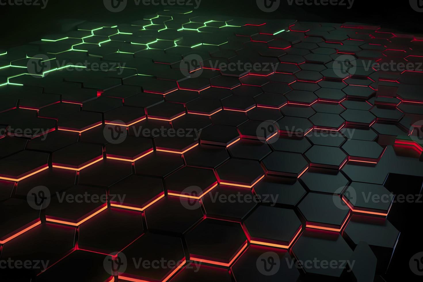 Abstract futuristic surface concept with hexagons. Trendy sci-fi technology background photo