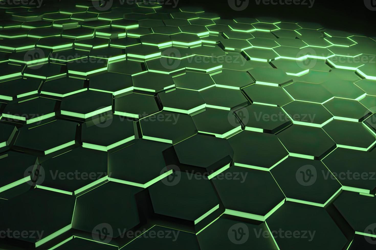 Abstract futuristic surface concept with hexagons. Trendy sci-fi technology background photo
