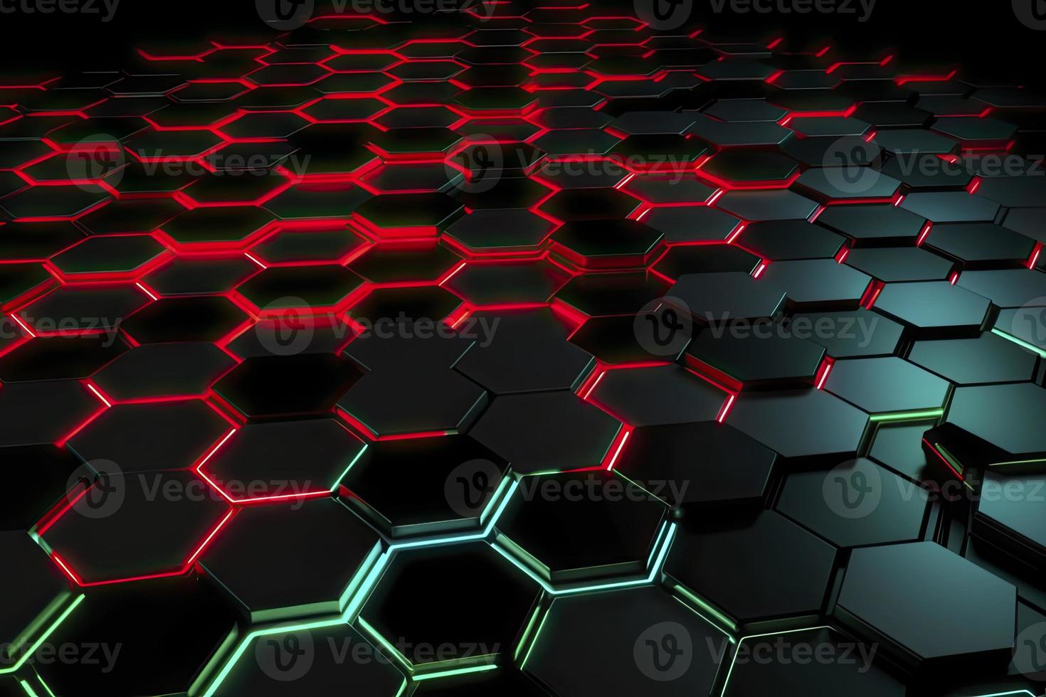 Abstract futuristic surface concept with hexagons. Trendy sci-fi technology background photo