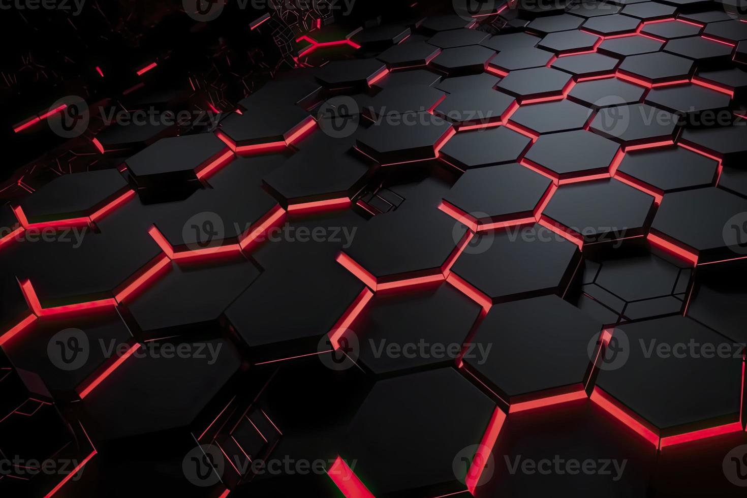 Abstract futuristic surface concept with hexagons. Trendy sci-fi technology background photo