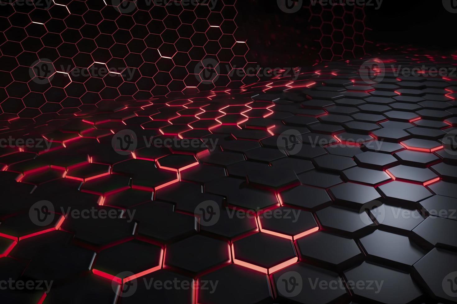 Abstract futuristic surface concept with hexagons. Trendy sci-fi technology background photo