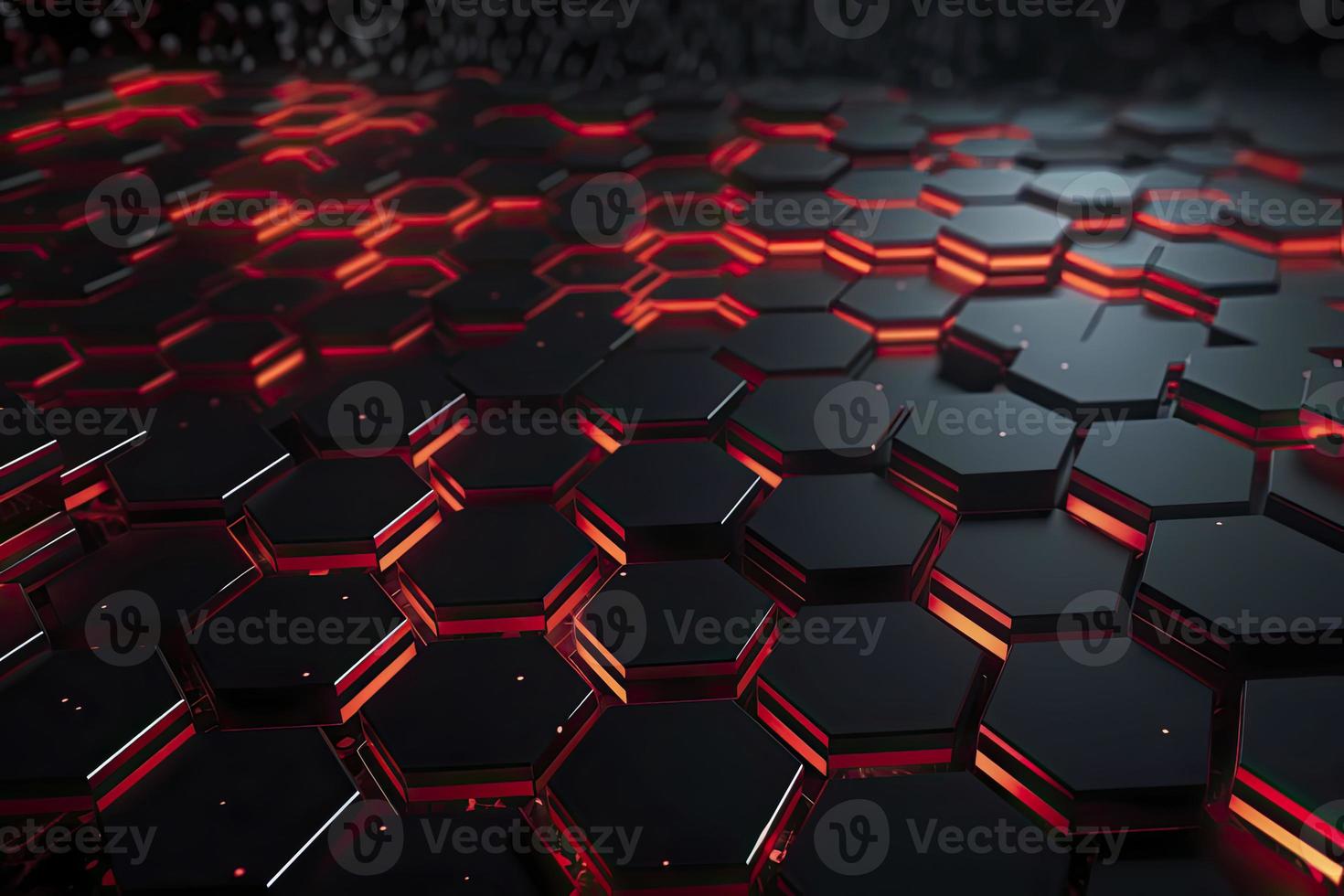 Abstract futuristic surface concept with hexagons. Trendy sci-fi technology background photo