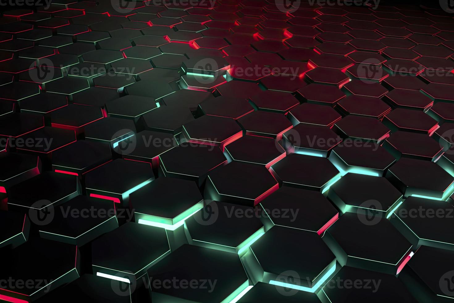 Abstract futuristic surface concept with hexagons. Trendy sci-fi technology background photo